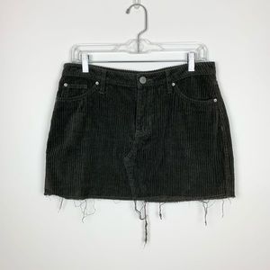 Urban Outfitters BDG Frayed Hem Corduroy Skirt